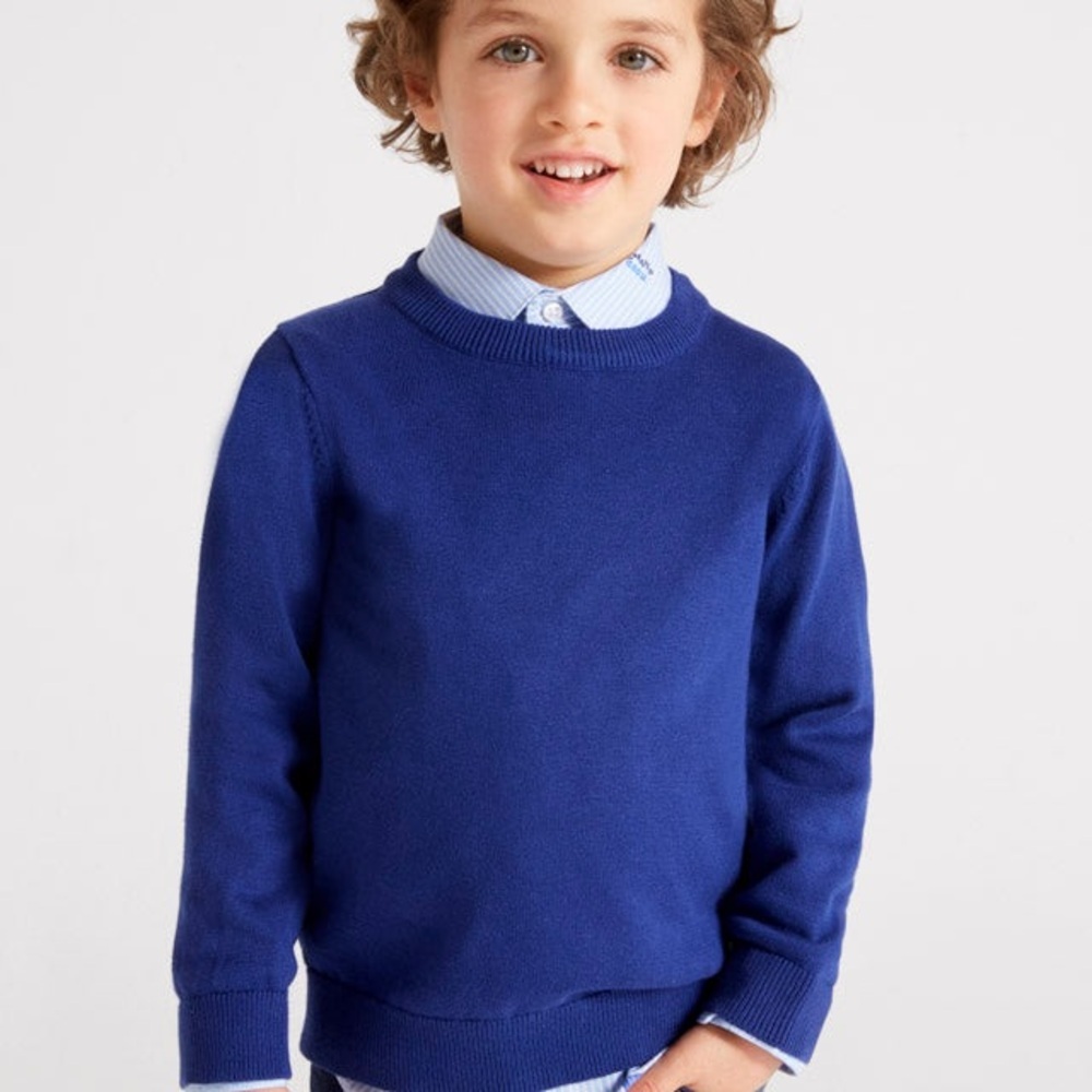 Size 8 Boys Mayoral Blue Knit Sweater Timeless Style